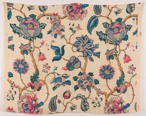 Coupon tissu vintage lin - de,