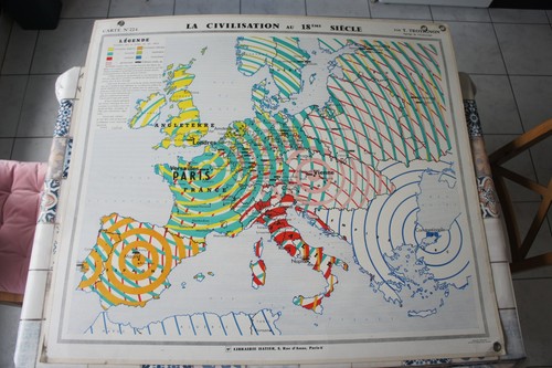 Ancienne carte scolaire hatier - carte,