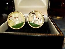 boutons de manchette vintage essex terrier dog