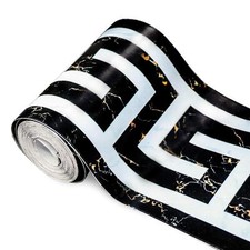 Frise de papier peint en PVC géométrique moderne pour revêtement mural autoco...