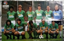 POSTER )) équipe ST ETIENNE ASSE & RC STRASBOURG 1979/80.  80 x 54 cm