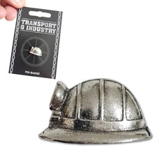 Broche de mineur de charbon casque épingle badge de mineur d'étain revers...