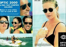 Publicité Advertising 120 1998 Opticien Optic 2000  lunettes solaires jet ski 2p