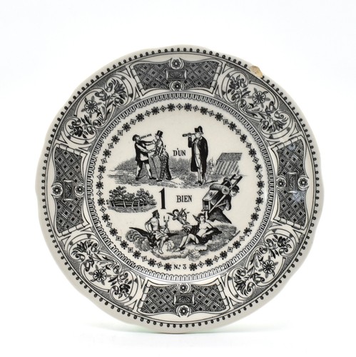 Gien assiette parlante - , rébus