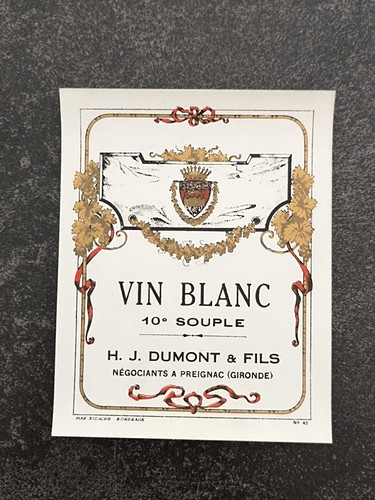 étiquette vin blanc - de,