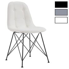 Lot de 4 chaises salle à manger IMRAN assise capitonnée en synthétique