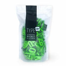 Lot de 200 lettres magnétiques, aimants réfrigérateur, génie vert