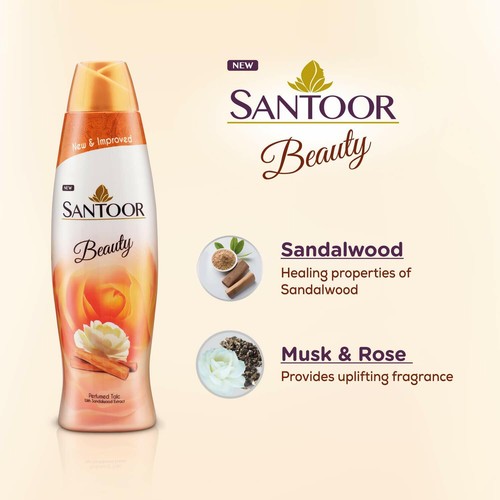 Talc parfumé santoor beauty - parfumé,