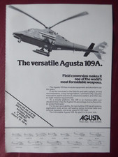 6/1981 PUB AGUSTA HELICOPTERE MILITARY HELICOPTER AGUSTA 109A ORIGINAL AD