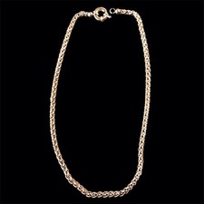 Somptueux collier plaqué or 18k bijou joaillerie maille Palmier Proche Neuf 48cm