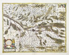 Strasbourg France Rhein Hondius Carte Gravure 1680
