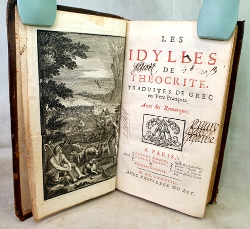 Livre ancien 1688 théocrite - ancien,