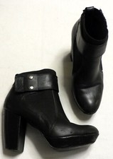 BOTTINES CUIR noir à plateforme T37