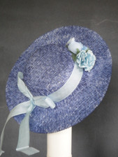 Canotier bleu pour POUPEE