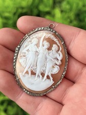 Camée & Argent & Broche &