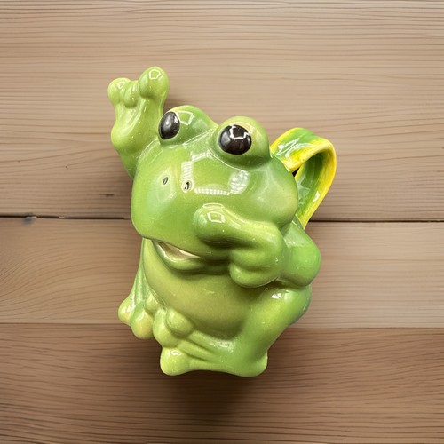 Vintage ceramic frog creamer - ceramic,