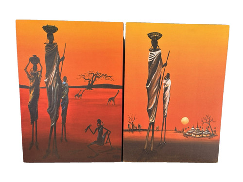 African art sunset - african,