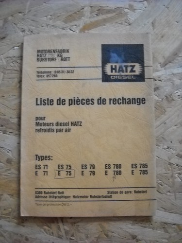 Liste pieces rechange - de,