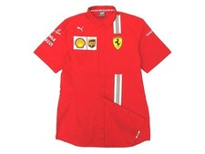 Superbe Chemise Manche Courte  Rouge Scuderia Ferrari  Puma Rouge Neuve Taille S