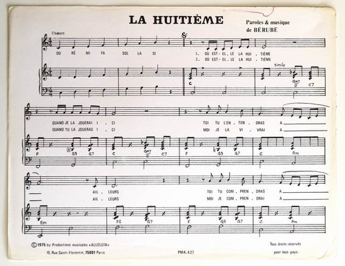 Partition vintage sheet - , music