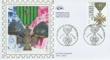 FDC 2015_Enveloppe1er jour_fdc_soie_Centenaire de la Croix de Guerre (4942).