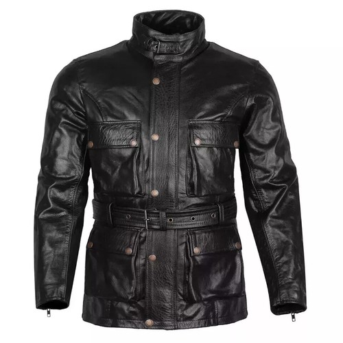 Blouson motard homme 100 - %, cuir