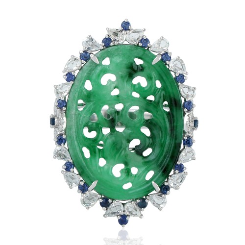 Bague halo style vintage