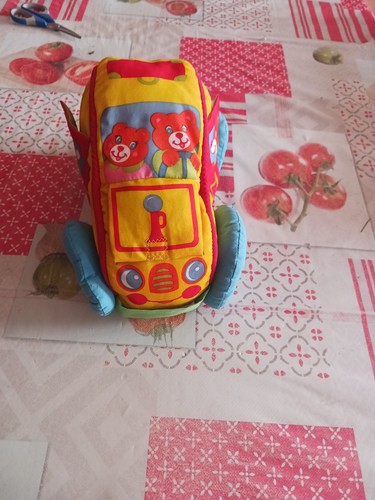 Voiture hochet tissu bébé - hochet, en