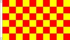 DRAPEAU DAMIER ROUGE ET JAUNE