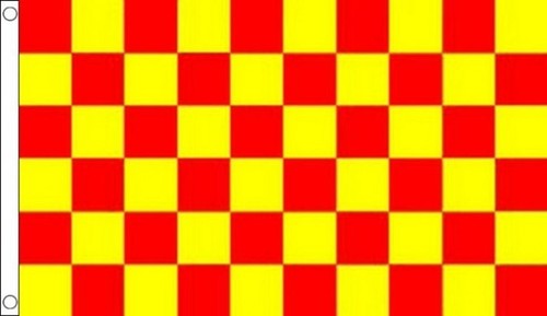 Drapeau damier rouge jaune - damier,