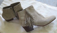 Sam Edelman grey suede fringe