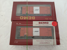 Collection Bemo hom / 2 wagons Rhb xk-v 9091