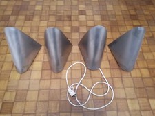 4 Grandes Anciennes Lampes Signées J. PERZEL. Vintage Metal 4 Lamps Jean PERZEL.