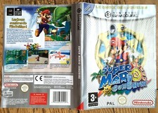 JAQUETTE ORIGINALE ABIMÉE SUPER MARIO SUNSHINE NINTENDO GAMECUBE PAL FR INSERT