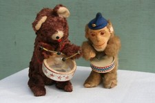 lot 2 jouets automates ours et singe.