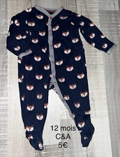 Babygros Pyjama Coton Bleu