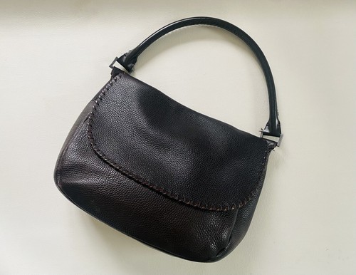Sac main cuir marron - cuir,