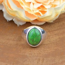 Vert Turquoise Chevalière 925