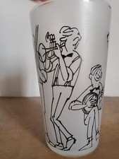 CABU - ORCHESTRE MUSIQUE - UN VERRE givré ORANGEADE - ILLUSTRATION Noir Blanc
