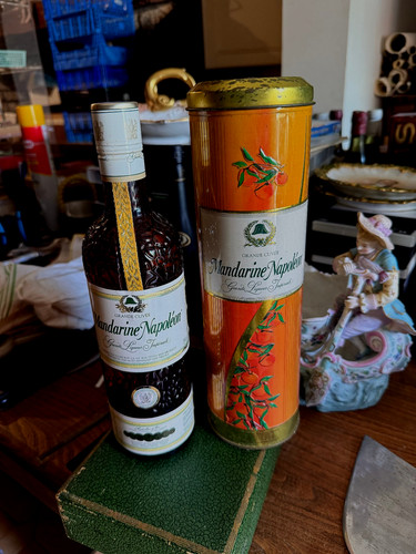 Bouteille ancienne mandarine - bouteille,