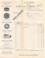 FACTURE  1922 MERCERIE SUZOR