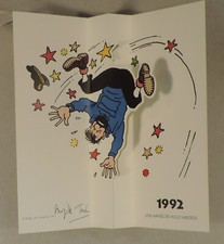 Carte de Voeux Tintin Herge