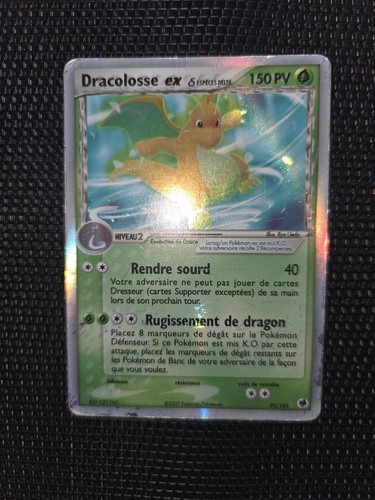 Carte pokémon dracolosse - dracolosse, ex