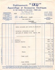 Facture   1941 APPAREILLAGE ET