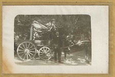 Cpa Carte Photo RPPC attelage hippomobile break Desmoulins Marseille ph0377