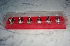 LOT DE 6 CYGNES EN METAL PORTE