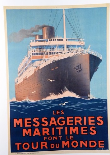 Affiche poster bateau paquebot - affiche,