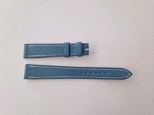 Bracelet de montre HERMES Cuir De Veau Bleu 15mm STRAP HERMES 15x12mm 