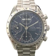 OMEGA 3521.80 Speedmaster Triple Calendrier Cadran Bleu Acier Inoxydable Fonc...