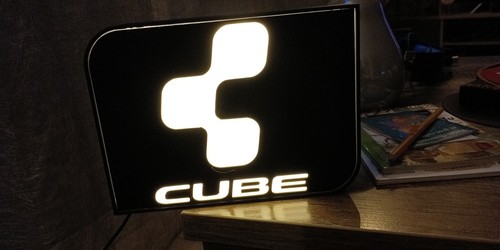 Logo lumineux cube - -,
